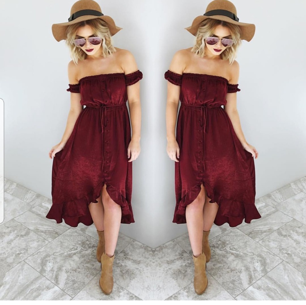 Woman's Burgandy Dress